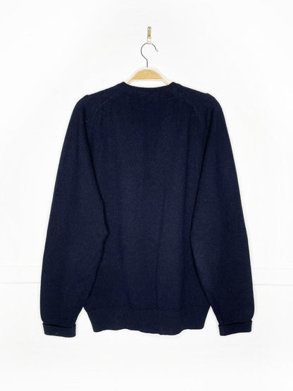 vintage burberrys 100% lambswool v - neck sweater - good market thrift store