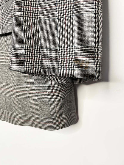 vintage burberrys 100% wool houndstooth plaid blazer | union made in USA - good market thrift store