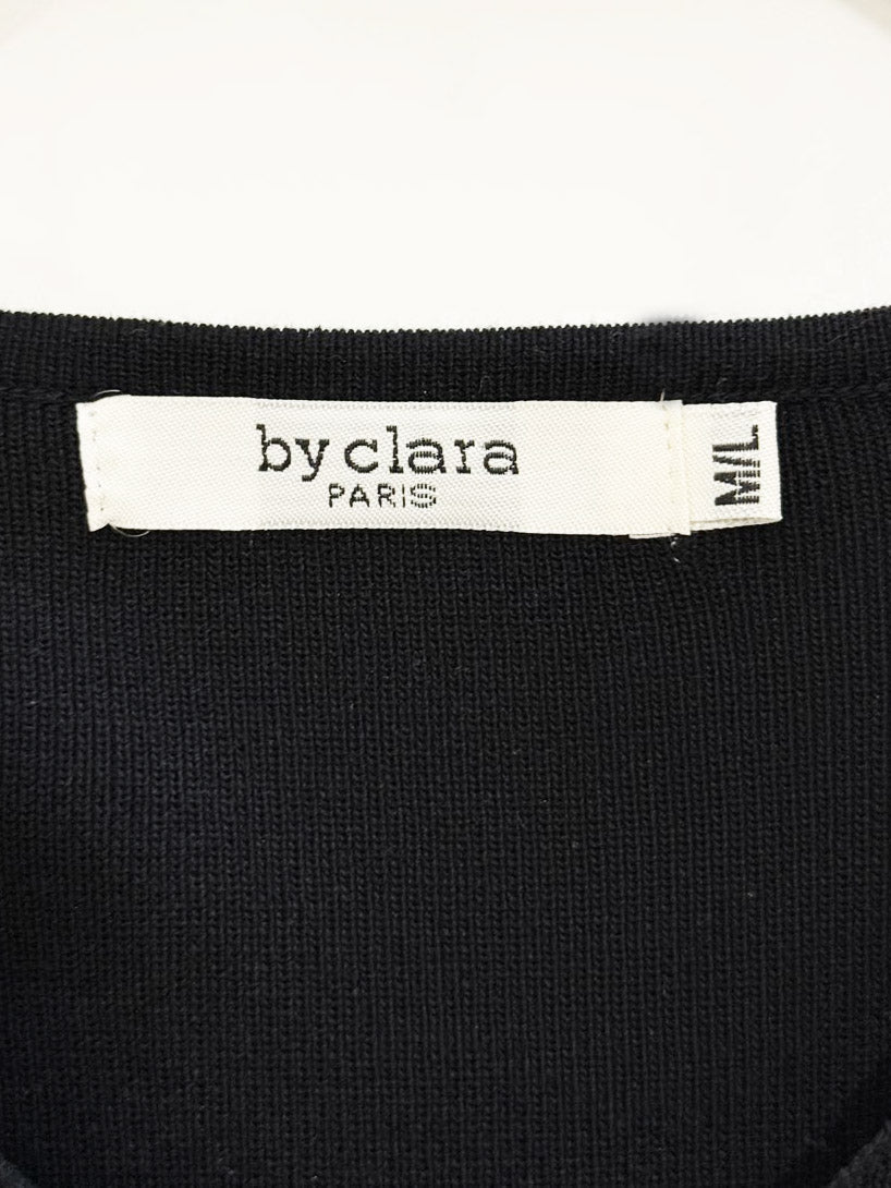 vintage by clara paris gold lion button detail knit top - good market thrift store