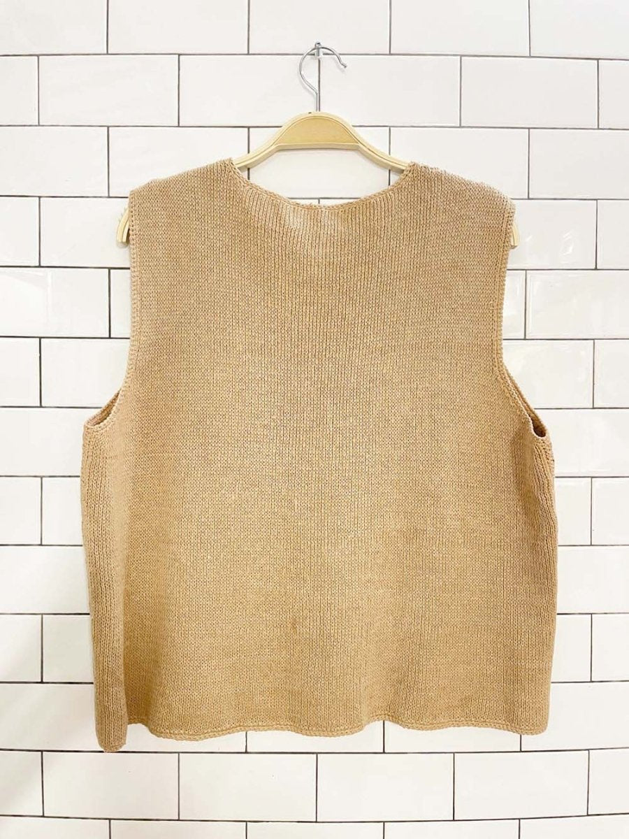 vintage cabin creek boho suede crochet trim vest - good market thrift store