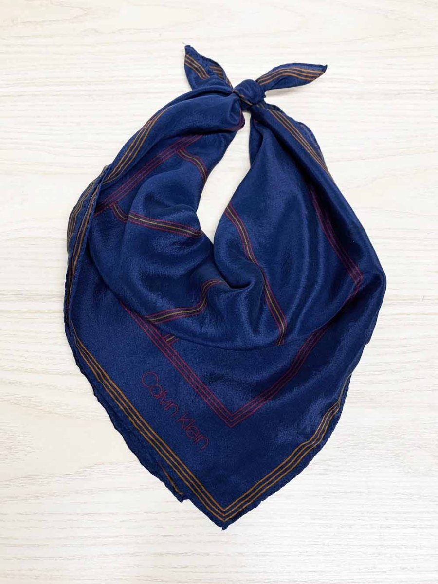 vintage calvin klein 100% silk square scarf - good market thrift store