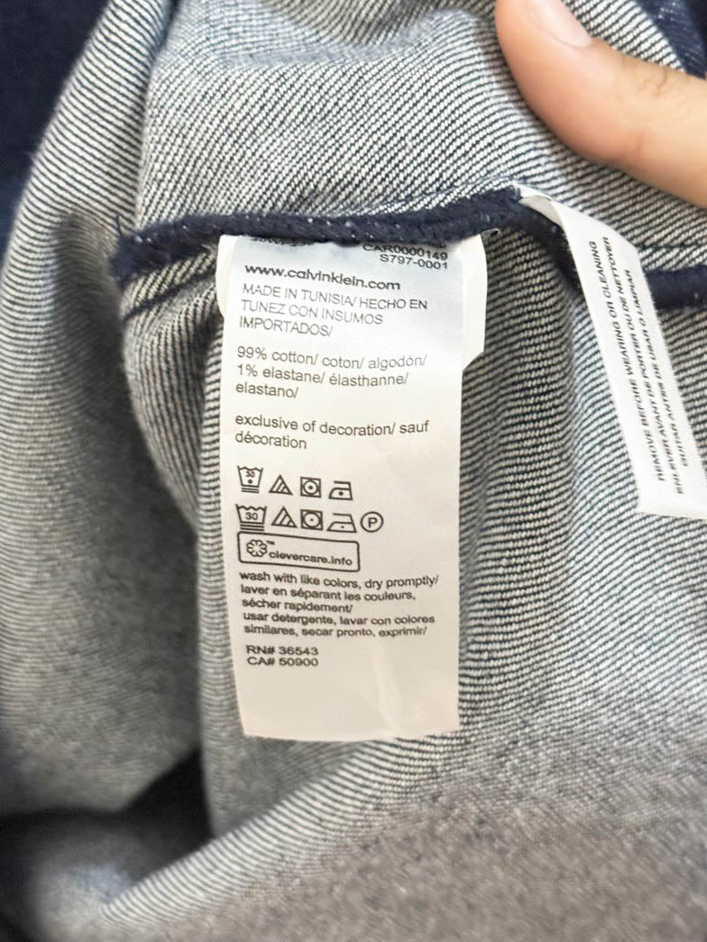 vintage calvin klein denim long sleeve mini dress - good market thrift store