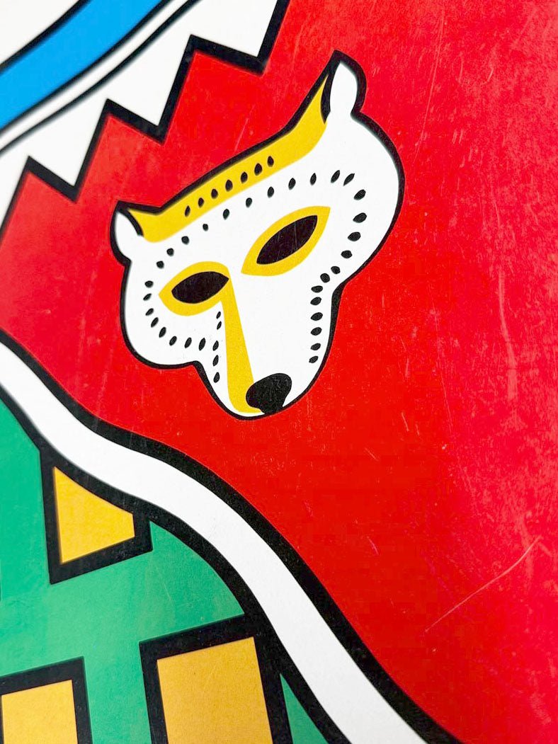 vintage canadian provincial code of arms emblem poster | north west territories - good market thrift store
