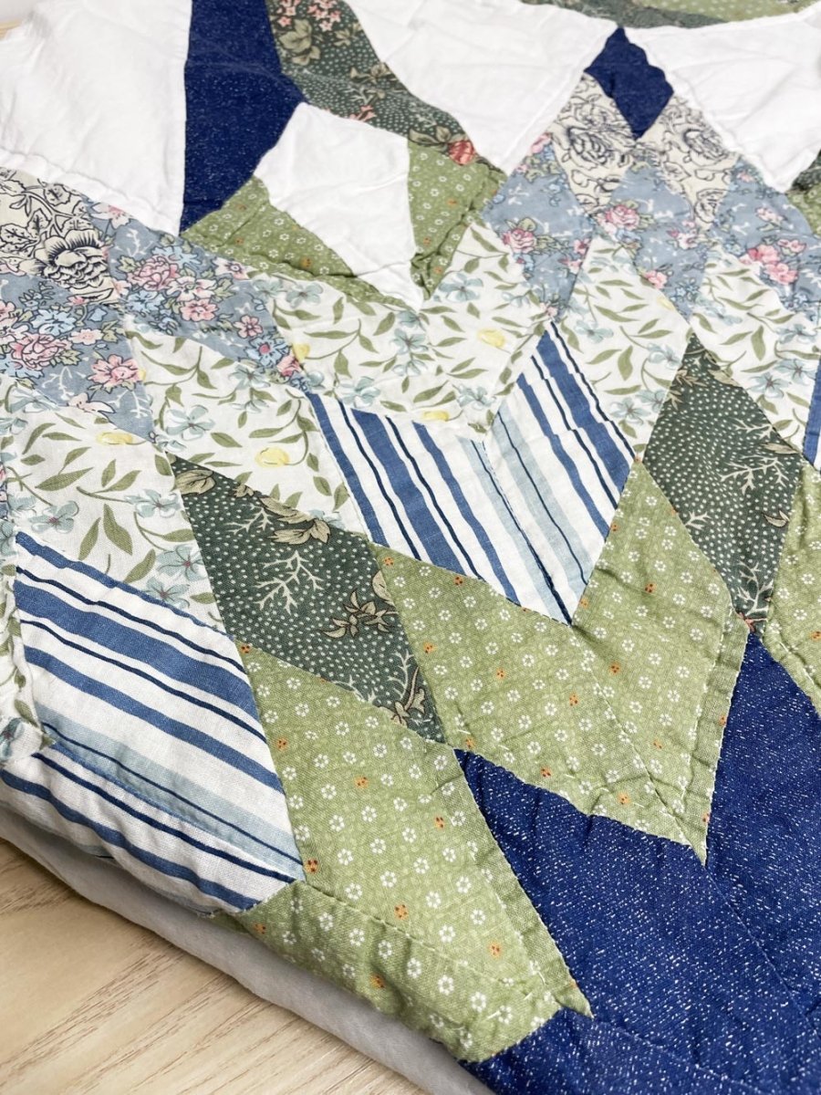 vintage canadiana mariners compass quilt + sham set - good market thrift store