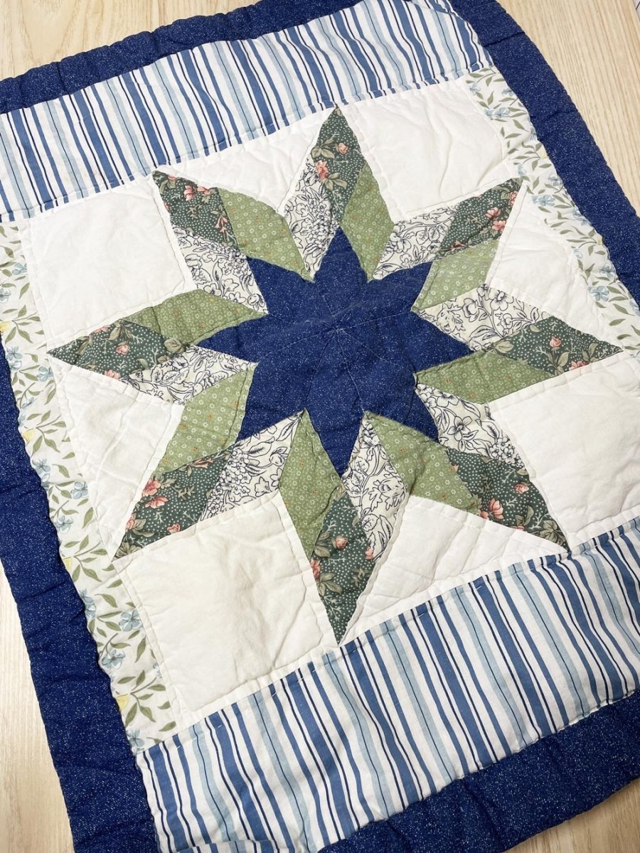 vintage canadiana mariners compass quilt + sham set - good market thrift store