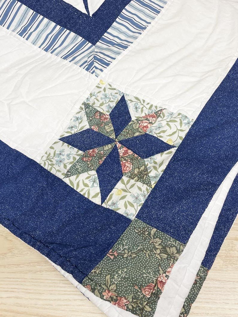 vintage canadiana mariners compass quilt + sham set - good market thrift store