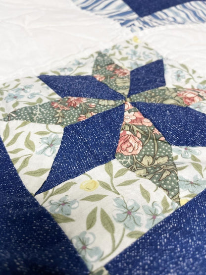 vintage canadiana mariners compass quilt + sham set - good market thrift store