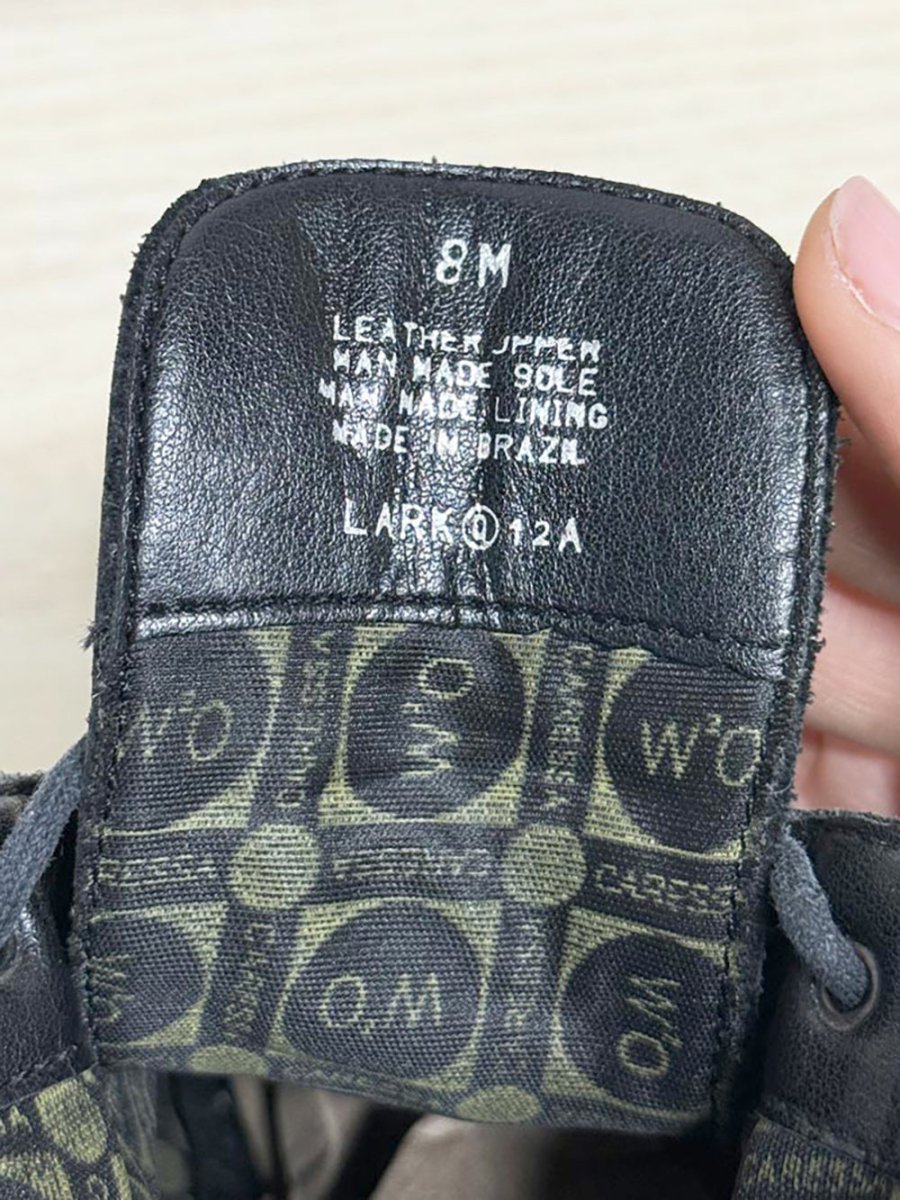 vintage caressa leather lace up heeled boot | made in brazil - good market thrift store