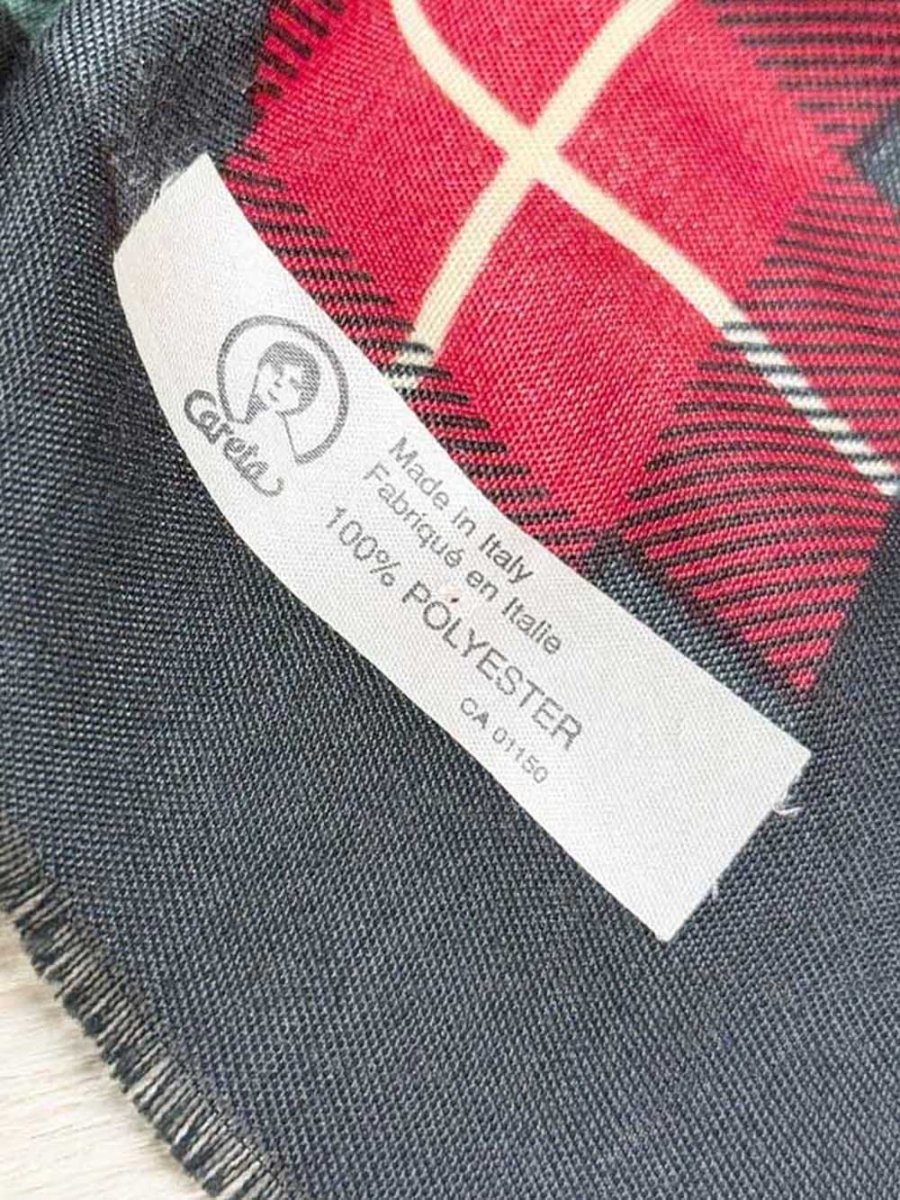 vintage careta woven french horn square scarf | made in Italy - good market thrift store