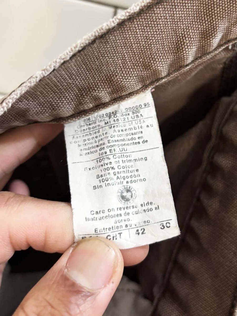 vintage carhartt canvas carpenter pants - good market thrift store