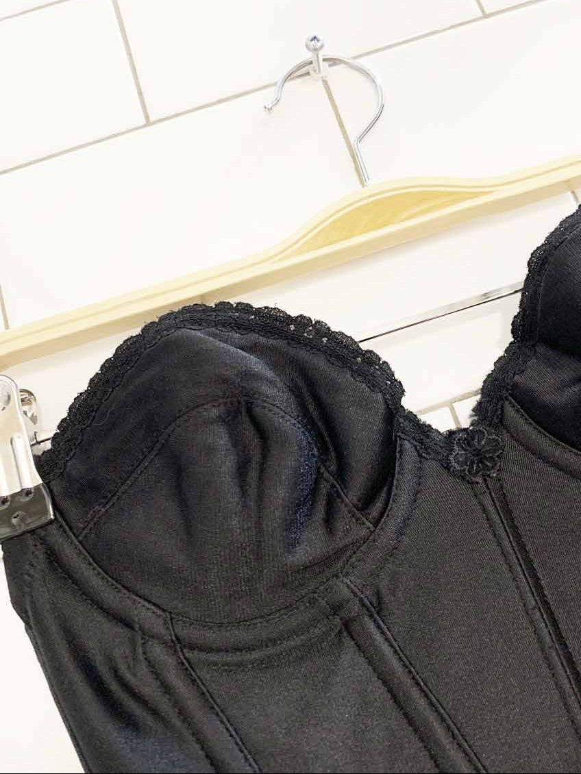 vintage carnival bodice low back corset - good market thrift store