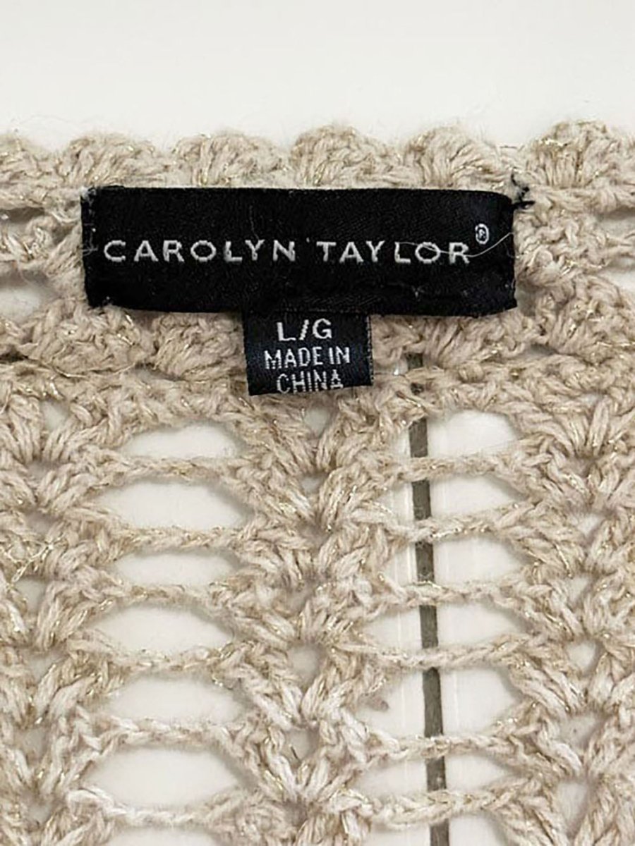 vintage carolyn taylor crochet knit cardigan - good market thrift store