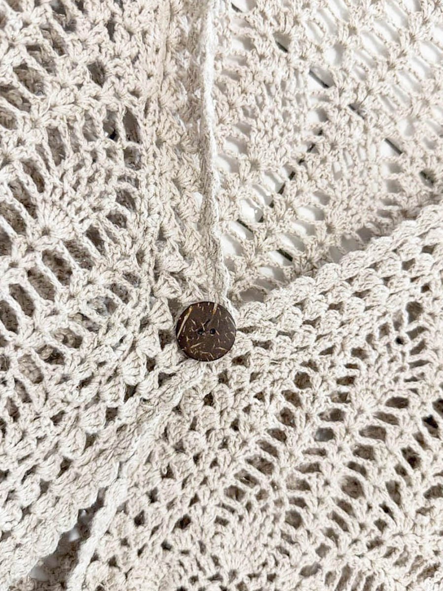 vintage carolyn taylor crochet knit cardigan - good market thrift store