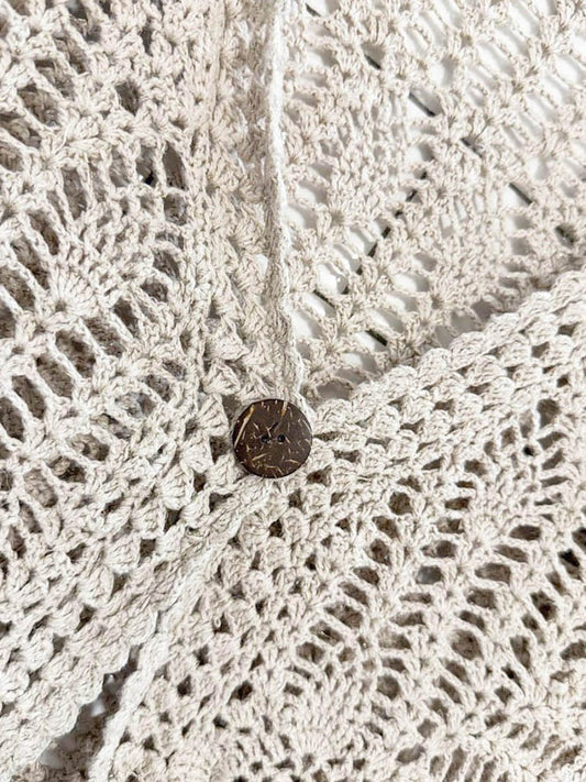 vintage carolyn taylor crochet knit cardigan - good market thrift store