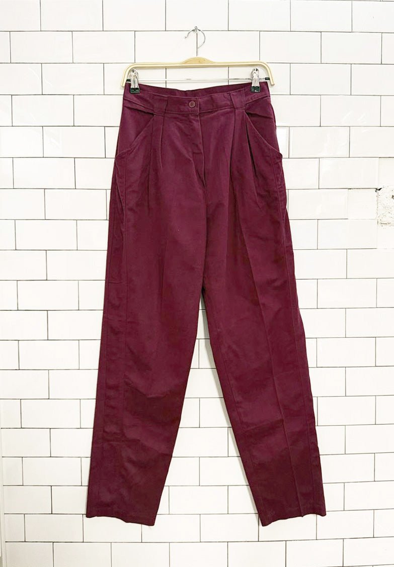 vintage carriage court classic high rise pleated trousers | made in USA - good market thrift store