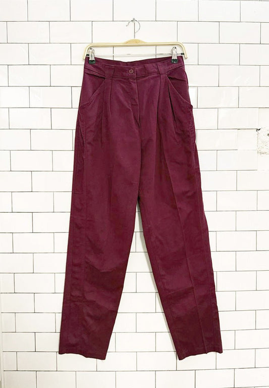 vintage carriage court classic high rise pleated trousers | made in USA - good market thrift store