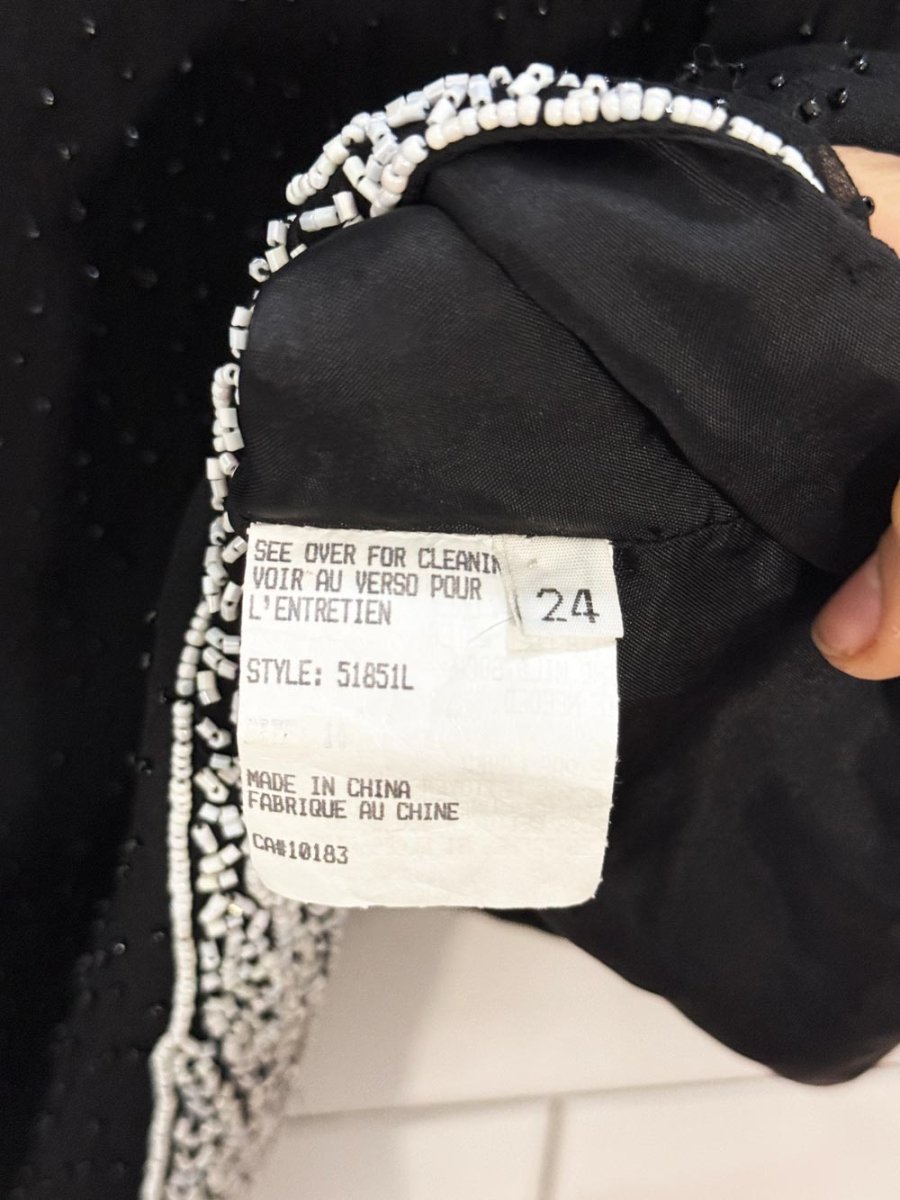 vintage cartise 100% silk beaded sleeveless top - good market thrift store