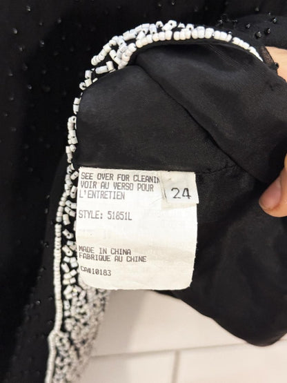 vintage cartise 100% silk beaded sleeveless top - good market thrift store