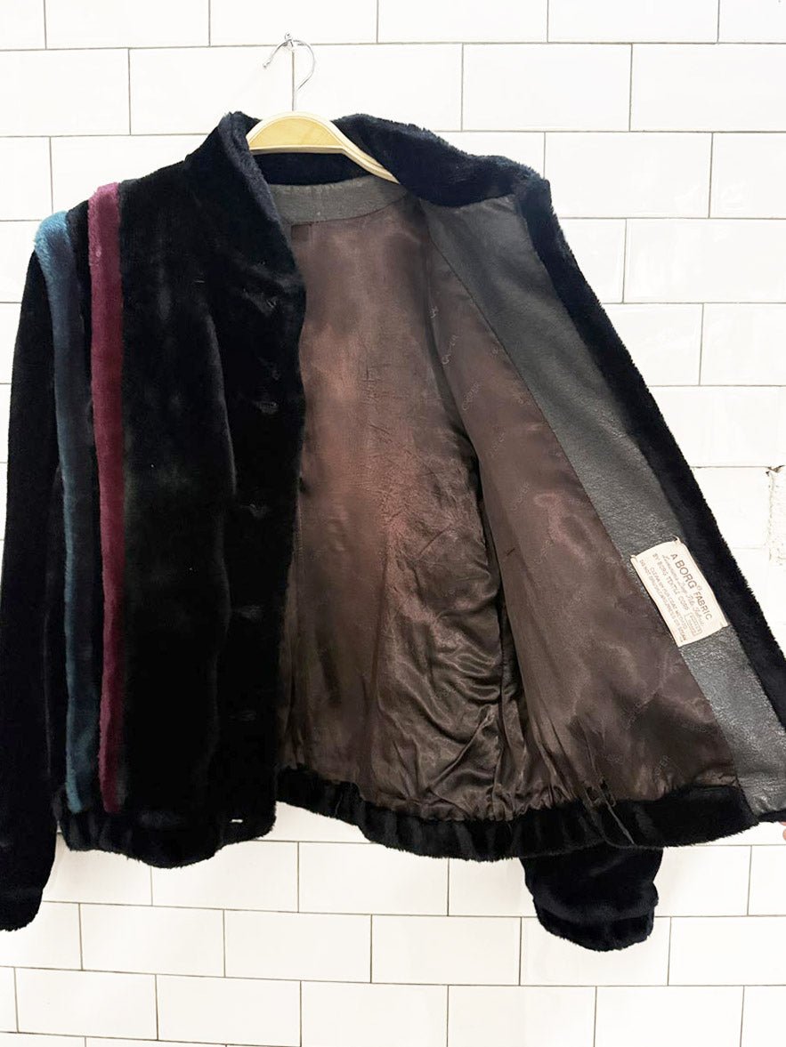 vintage casper faux fur bomber jacket | union made in USA - good market thrift store