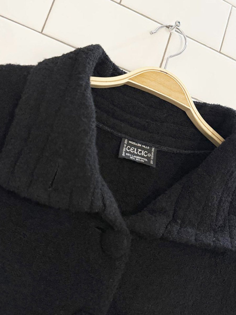 vintage celtic lambswool - blend knit cape | made in Ireland - good market thrift store