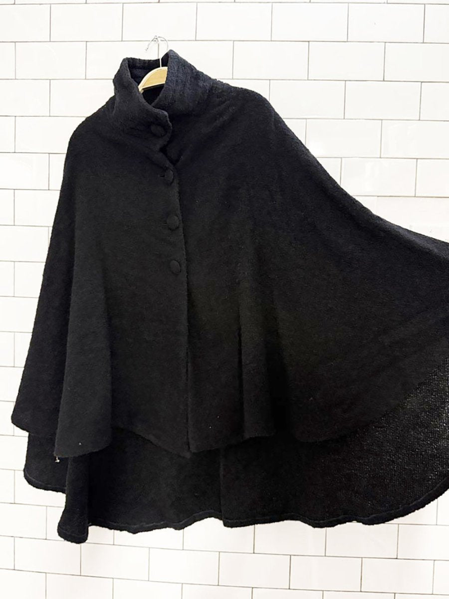 vintage celtic lambswool - blend knit cape | made in Ireland - good market thrift store