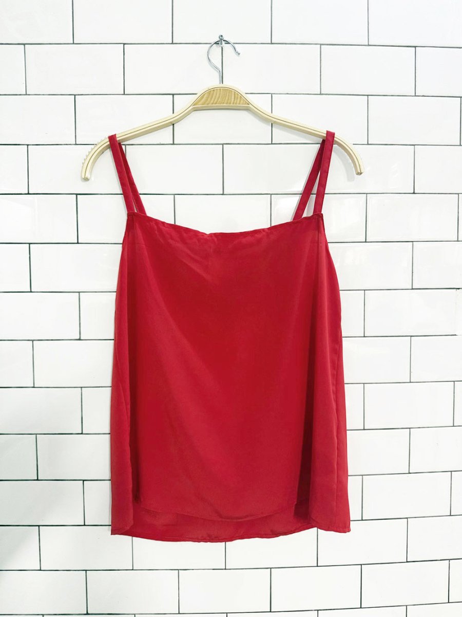 vintage chagall floral embroidered cut out cami - good market thrift store