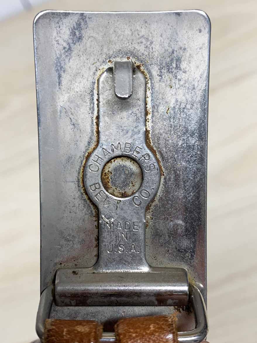 vintage chambers belt co. horse buckle tooled leather belt | made in usa - good market thrift store