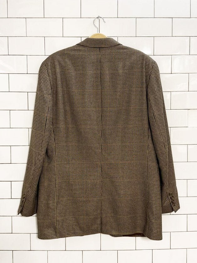 vintage chaps ralph lauren houndstooth blazer | made in Canada - good market thrift store