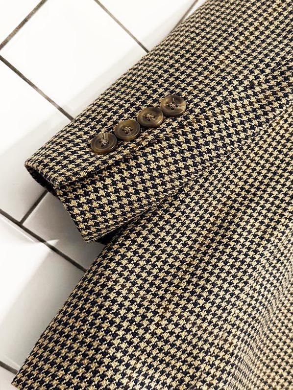 vintage chaps ralph lauren houndstooth blazer | made in Canada - good market thrift store