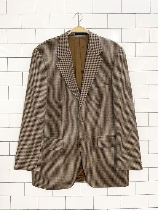 vintage chaps ralph lauren houndstooth blazer | made in Canada - good market thrift store