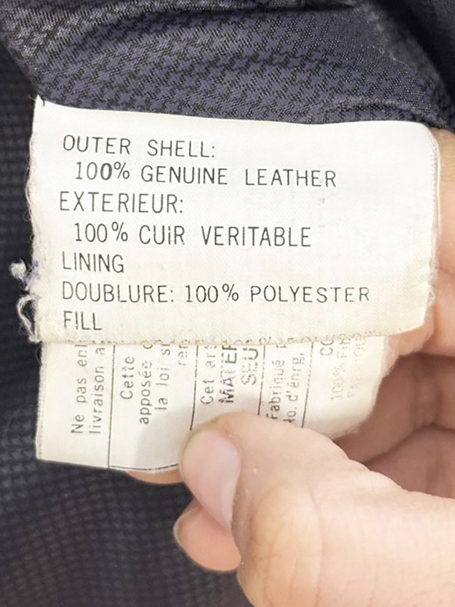 vintage charter collection soft leather snap button bomber jacket - good market thrift store