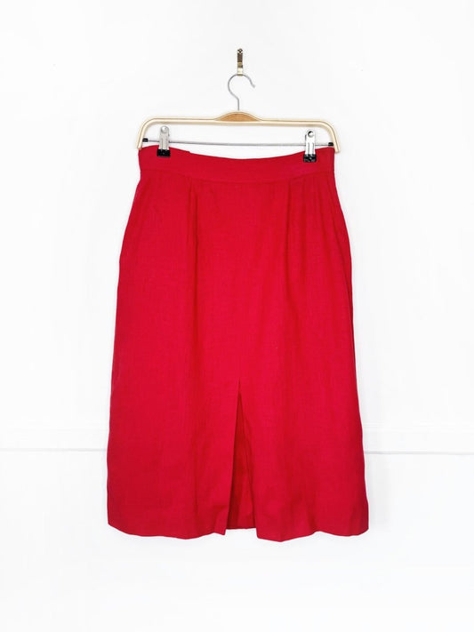 vintage christian dior linen midi skirt | made in USA - good market thrift store