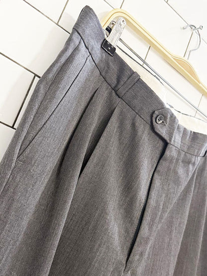 vintage christian dumas wool - blend pleated cuffed prohibition trousers | union made - good market thrift store