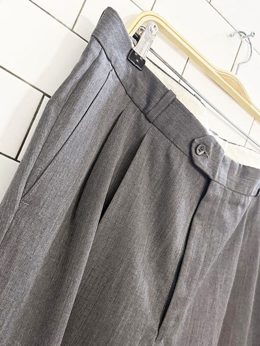 vintage christian dumas wool - blend pleated cuffed prohibition trousers | union made - good market thrift store