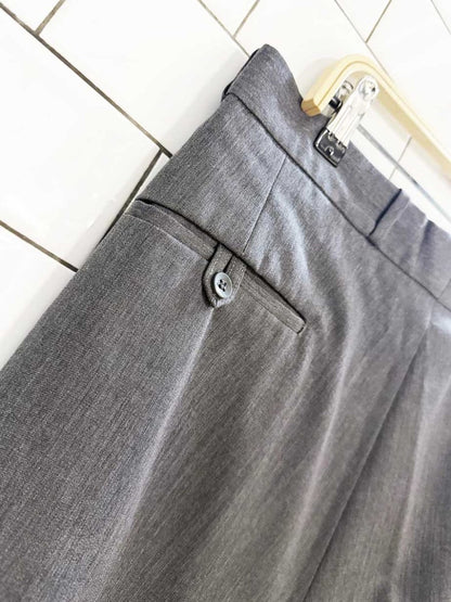 vintage christian dumas wool - blend pleated cuffed prohibition trousers | union made - good market thrift store