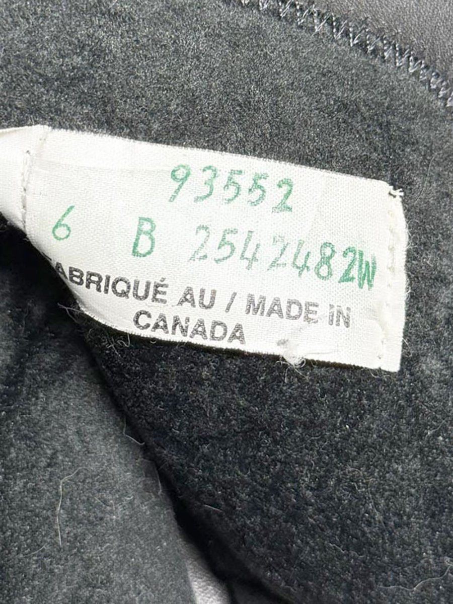 vintage christian frachet leather front zip low heeled boot | made in Canada - good market thrift store