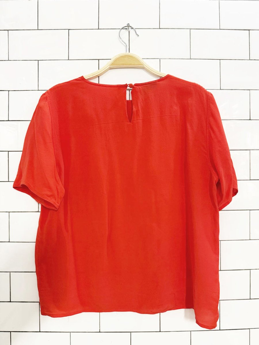vintage christie & jill 100% silk boxy tee - good market thrift store