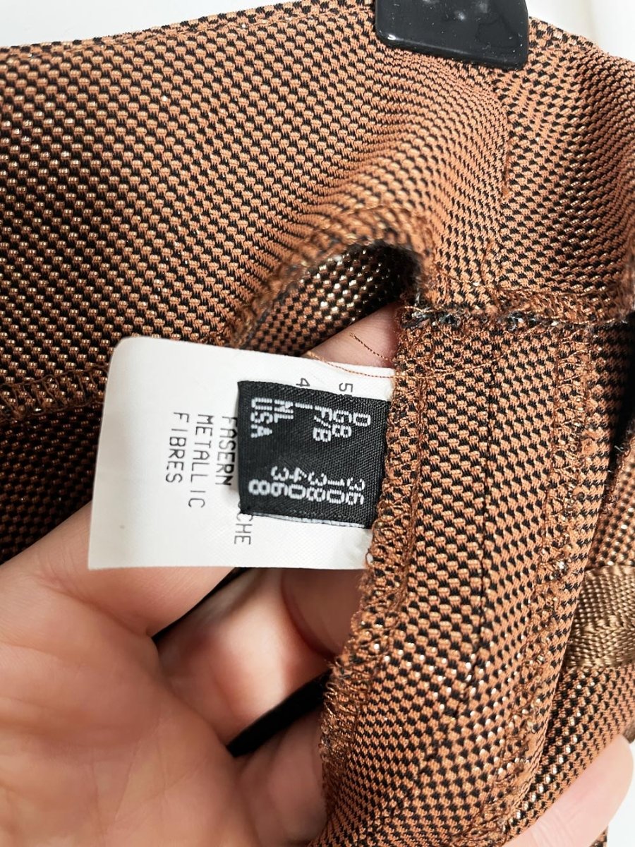 vintage classen gold shimmer fitted trouser - good market thrift store