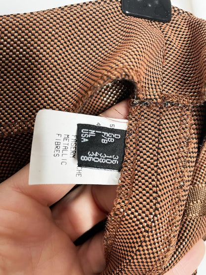 vintage classen gold shimmer fitted trouser - good market thrift store