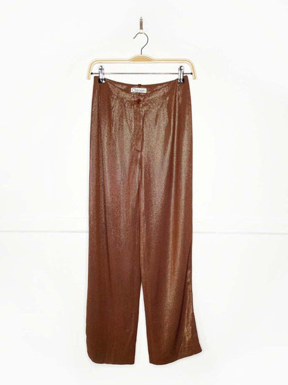 vintage classen gold shimmer fitted trouser - good market thrift store