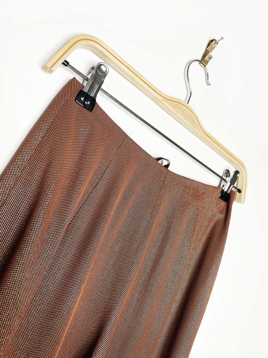 vintage classen gold shimmer fitted trouser - good market thrift store