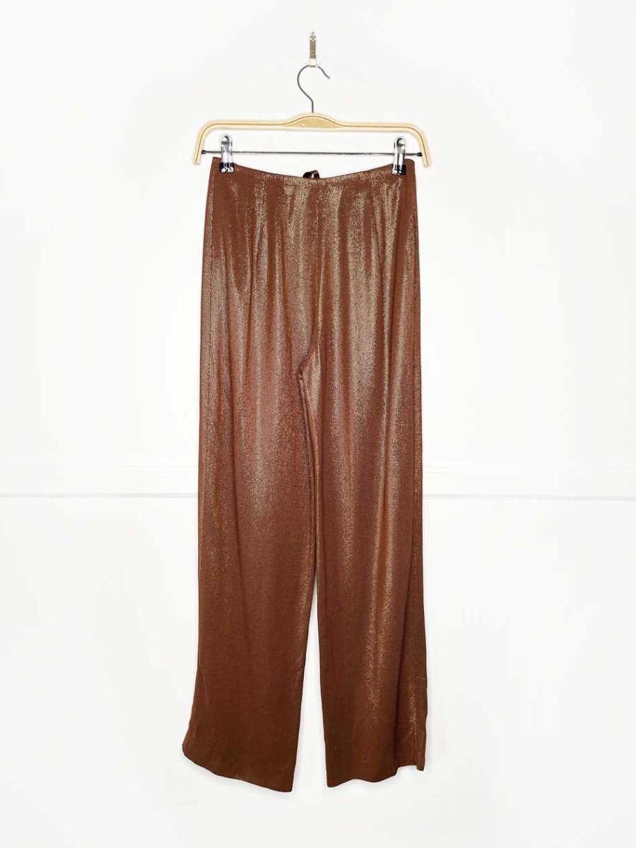 vintage classen gold shimmer fitted trouser - good market thrift store