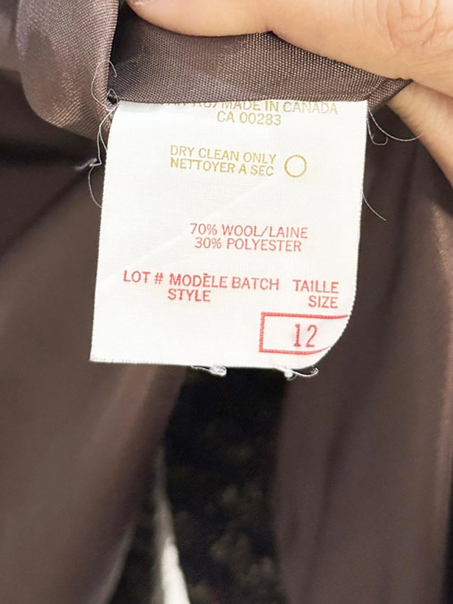 vintage clichy wool - blend structured tweed blazer | made in Canada - good market thrift store