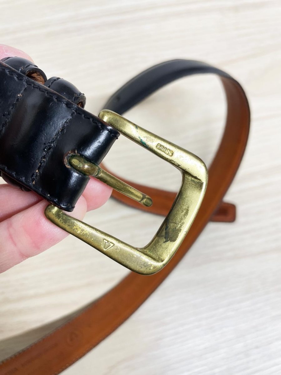 vintage cobbler smooth leather belt | made in Canada - good market thrift store