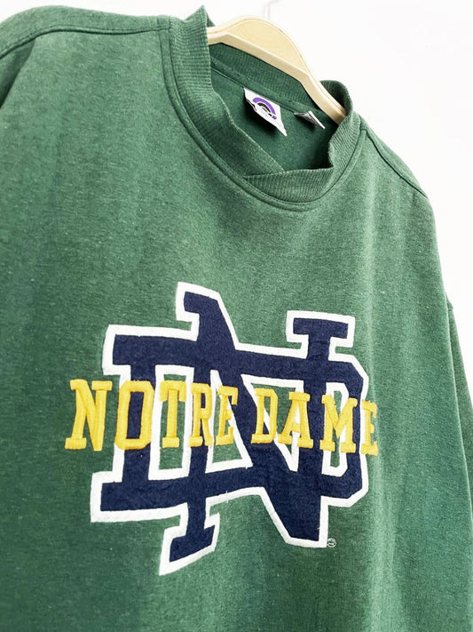 vintage college concepts notre dame spell out university sweatshirt - good market thrift store
