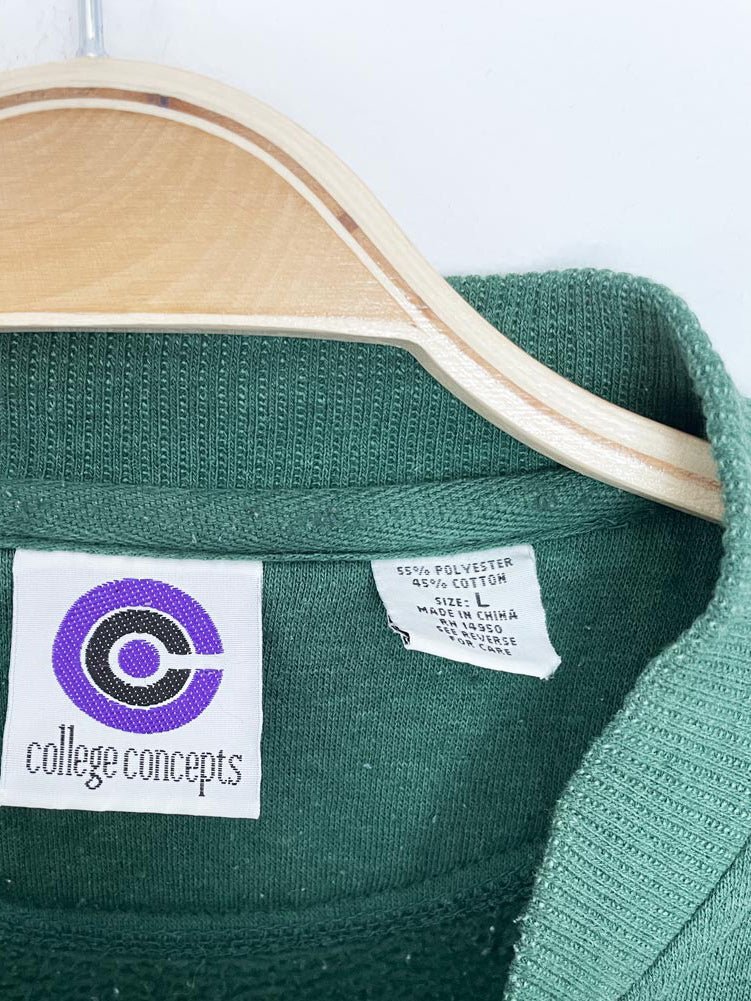 vintage college concepts notre dame spell out university sweatshirt - good market thrift store