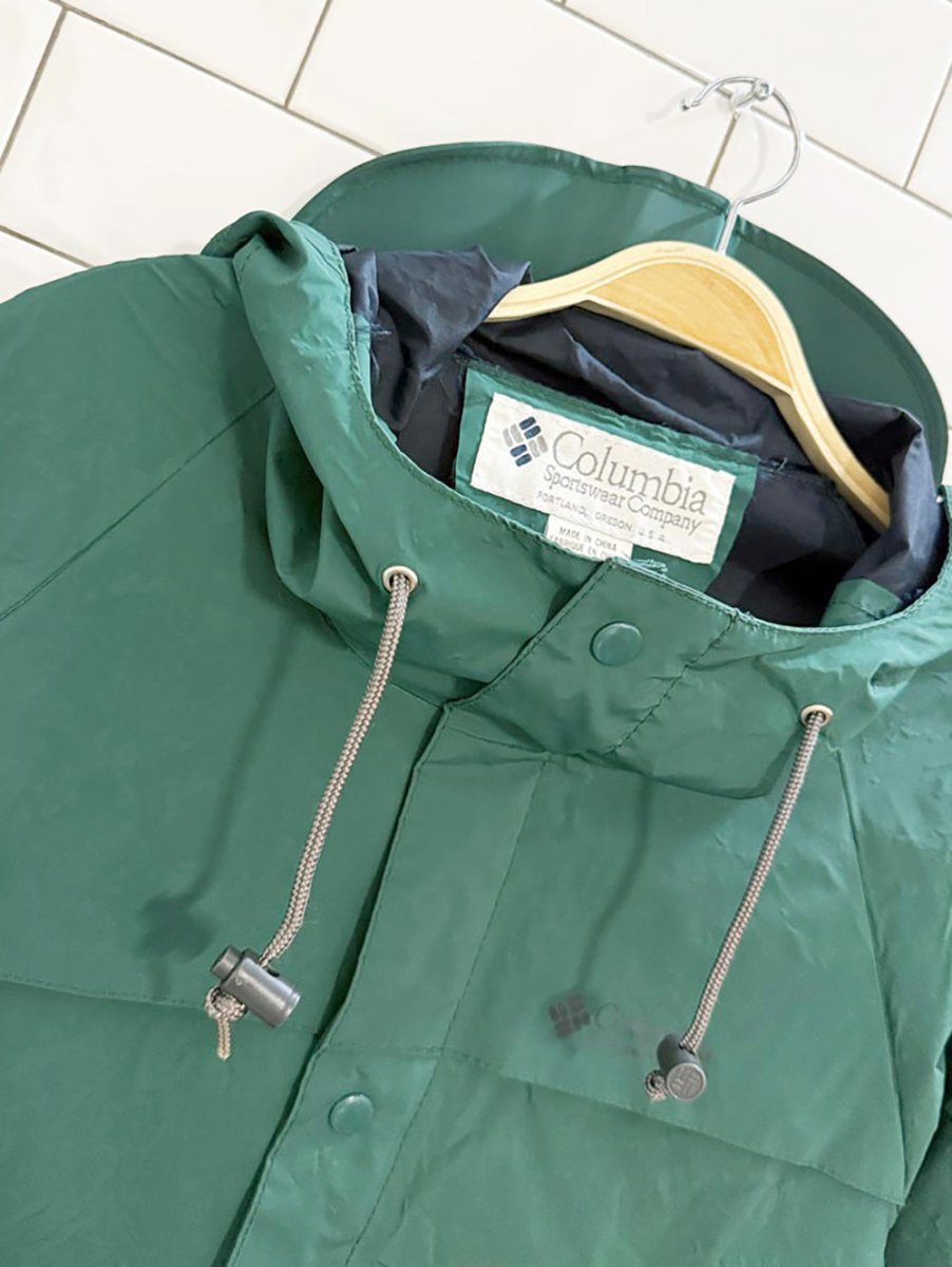 vintage columbia waterproof jacket and pants set | rain suit - good market thrift store