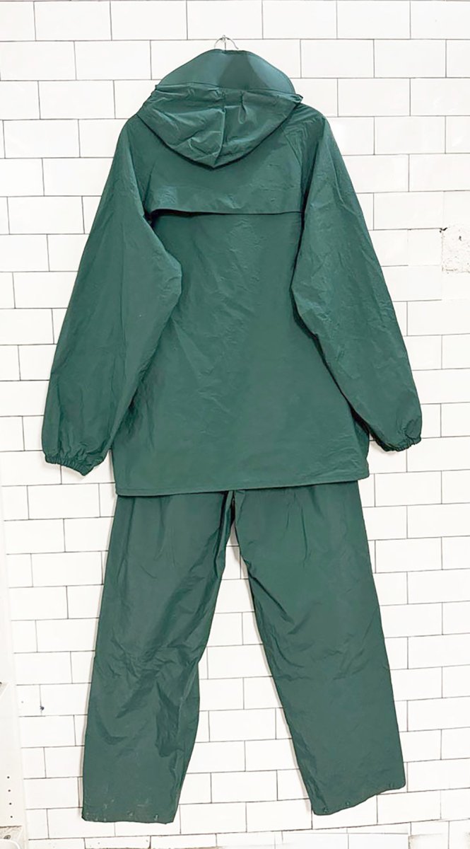 vintage columbia waterproof jacket and pants set | rain suit - good market thrift store