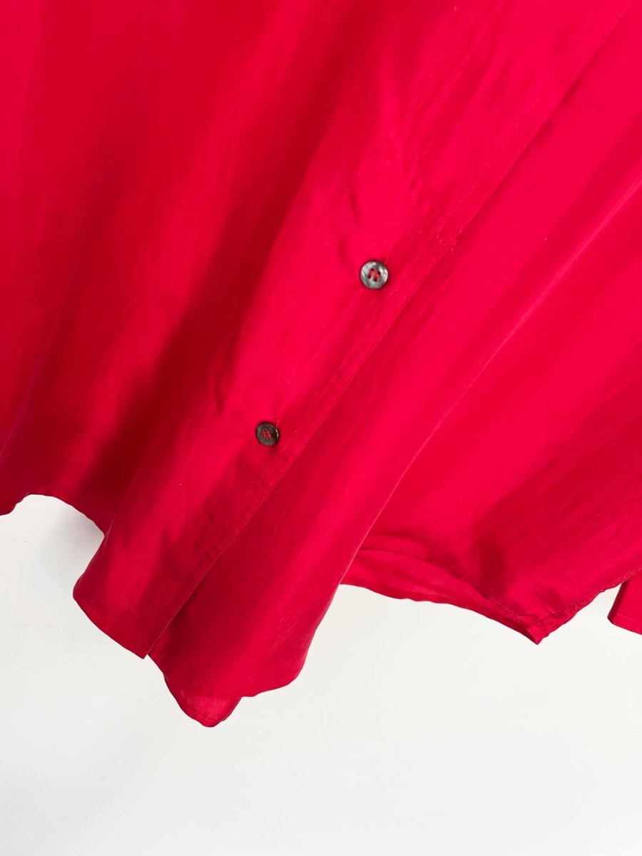 vintage compagnie internationale express 100% silk full button blouse - good market thrift store