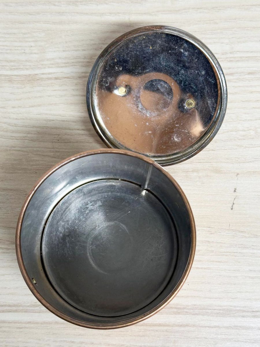 vintage copper kitchen tea canister - good market thrift store